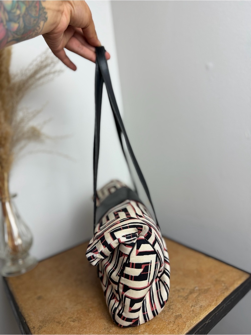 Vintage Gianni Versace Archive Geometric Jacquard Shoulder Bag - Picture 6 of 15